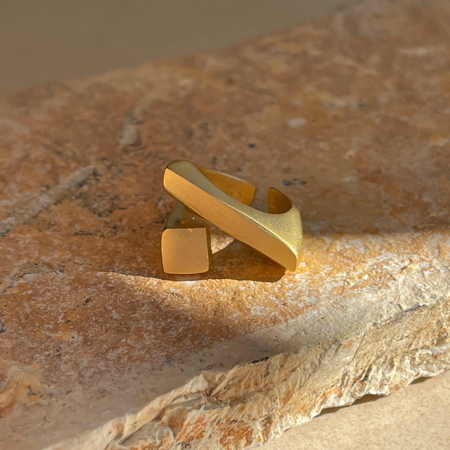 Capri-gold ring ZAMAC jewelry - Handmade jewelry for lovers of natural, clean shapes..