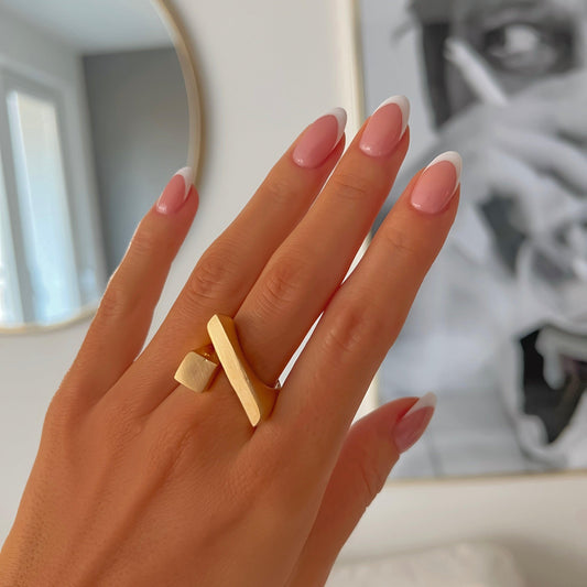 Capri-gold ring ZAMAC jewelry - Handmade jewelry for lovers of natural, clean shapes..