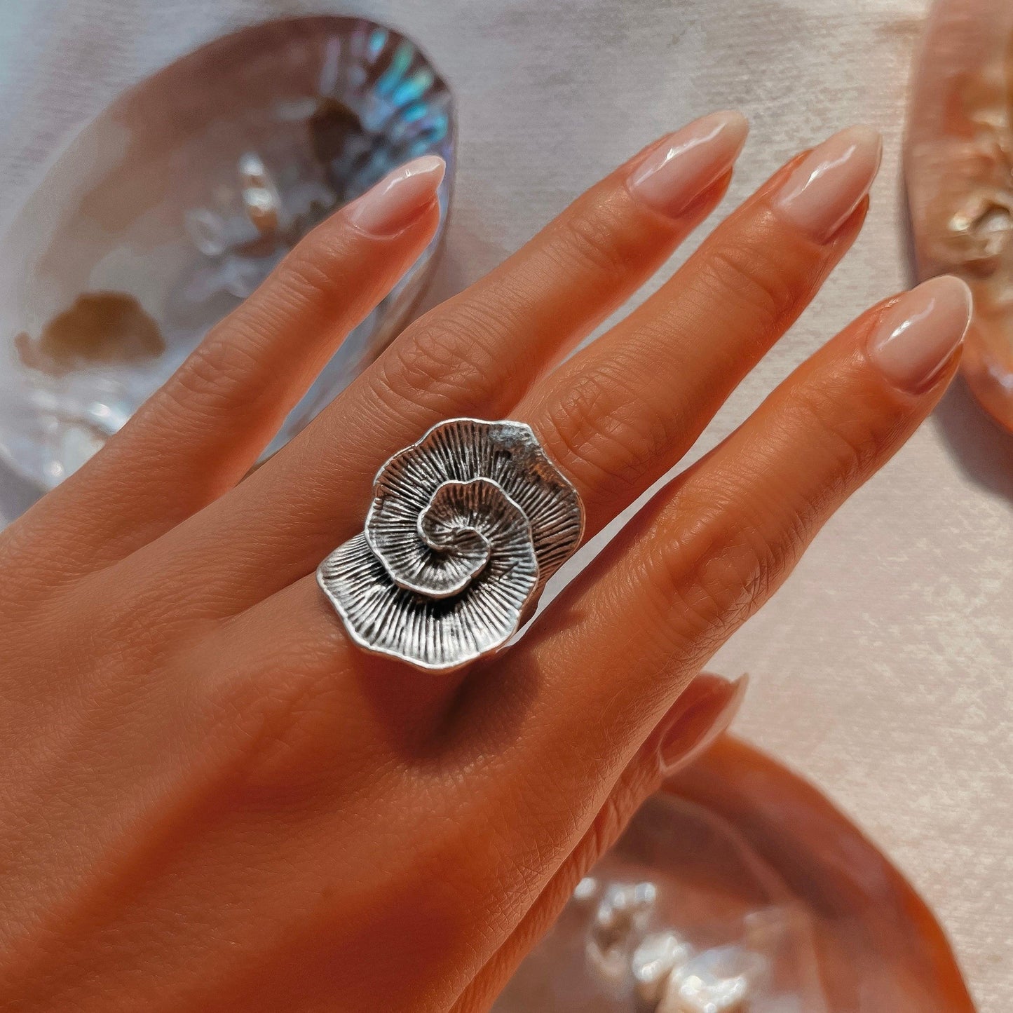 Taormina ring ZAMAC jewelry - Handmade jewelry for lovers of natural, clean shapes..