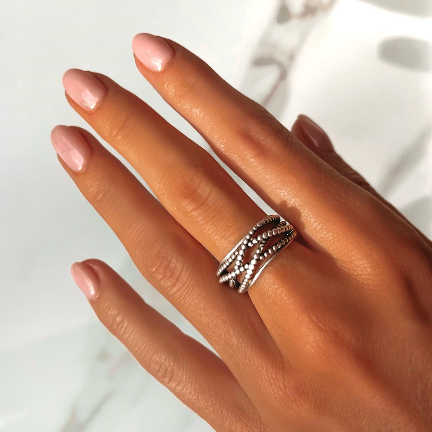 Palermo ring ZAMAC jewelry - Handmade jewelry for lovers of natural, clean shapes..