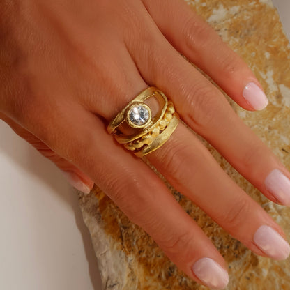 Cortina-gold gyűrű - aranyozott, állítható