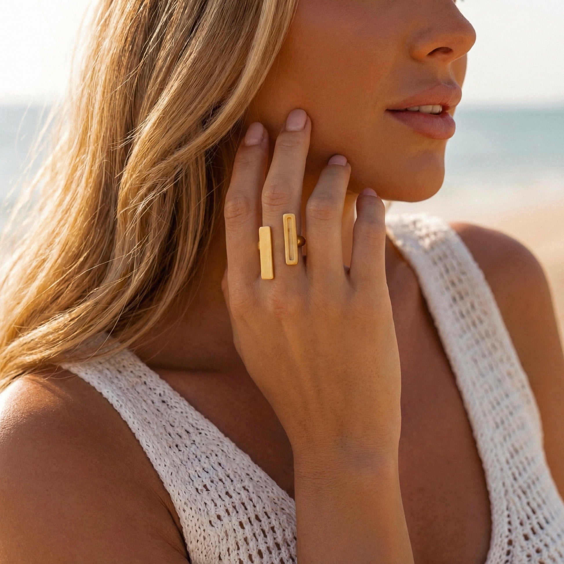 Padova gold ring ZAMAC jewelry - Handmade jewelry for lovers of natural, clean shapes..