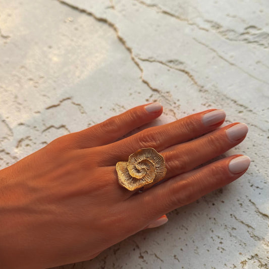 Taormina-gold gyűrű - aranyozott, állítható