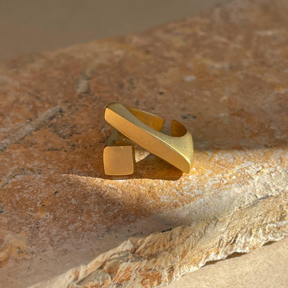 Capri-gold ring ZAMAC jewelry - Handmade jewelry for lovers of natural, clean shapes..