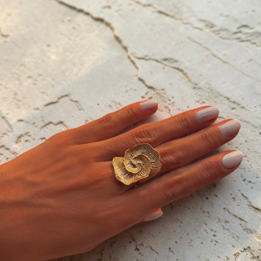 Taormina-gold gyűrű - aranyozott, állítható