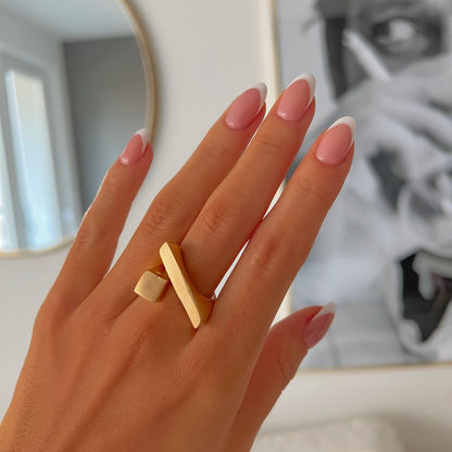 Capri-gold ring ZAMAC jewelry - Handmade jewelry for lovers of natural, clean shapes..