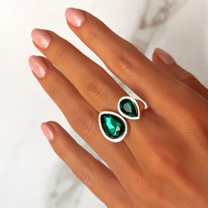 Burano ring (green) ZAMAC jewelry - Handmade jewelry for lovers of natural, clean shapes..