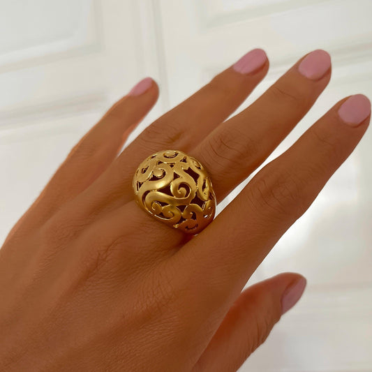 Seville-gold ring ZAMAC jewelry - Handmade jewelry for lovers of natural, clean shapes..