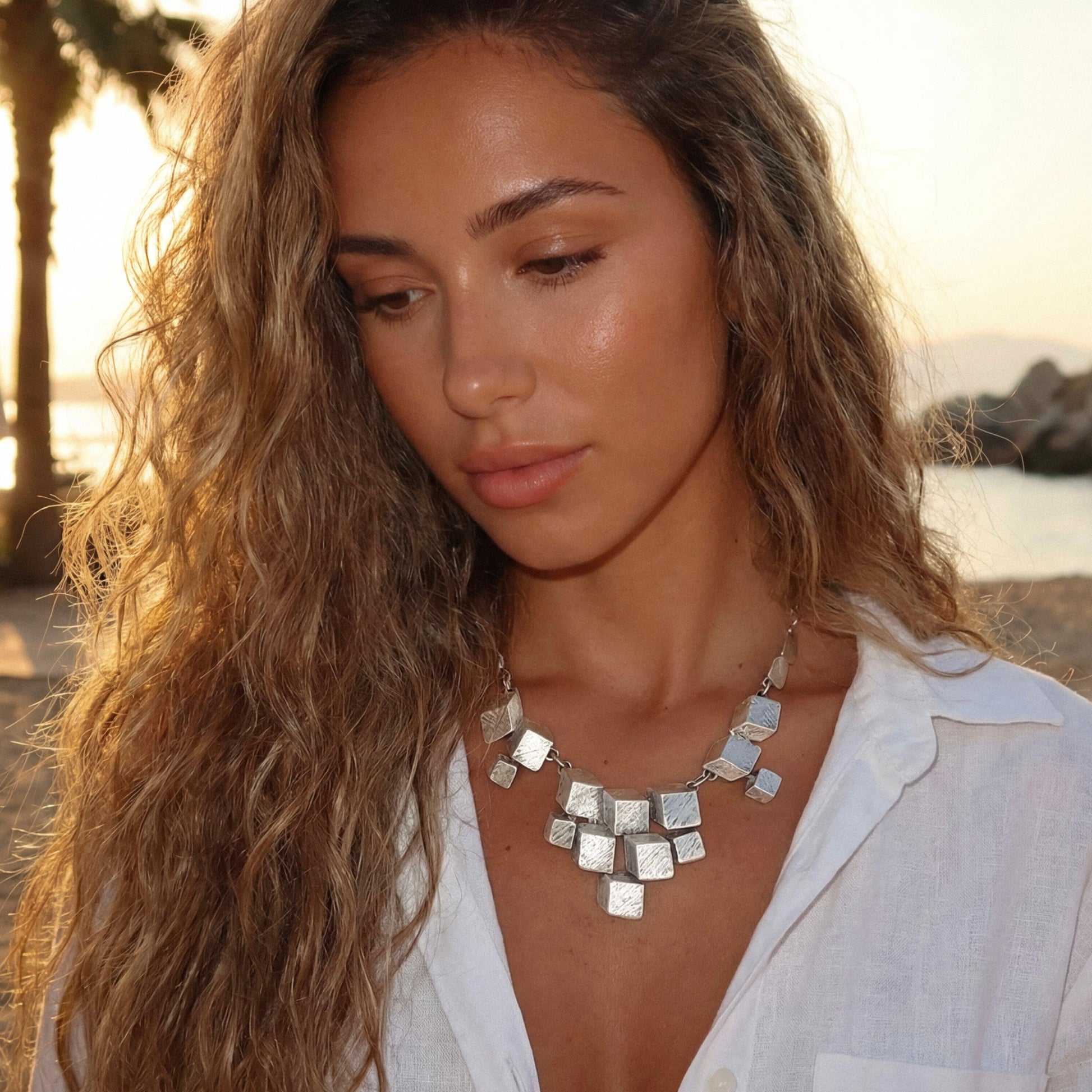 Amsterdam necklace ZAMAC jewelry - Handmade jewelry for lovers of natural, clean shapes..