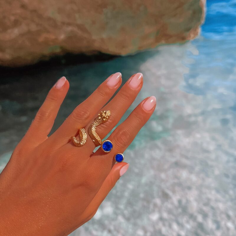 Aruba-gold gyűrű (kék)