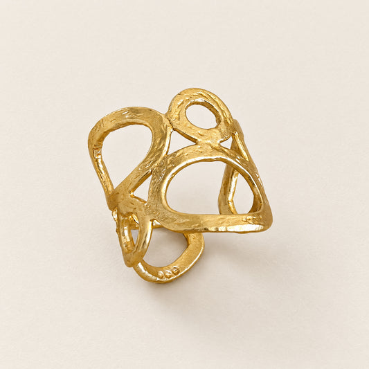 Budva-gold gyűrű - aranyozott, állítható